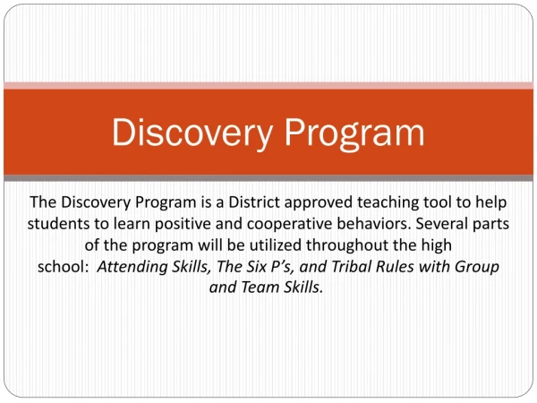 Discovery Program
