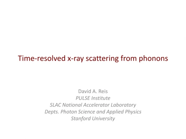 Time-resolved x-ray scattering from phonons