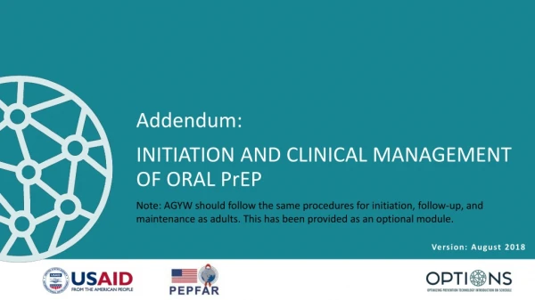 Addendum: INITIATION AND CLINICAL MANAGEMENT OF ORAL PrEP