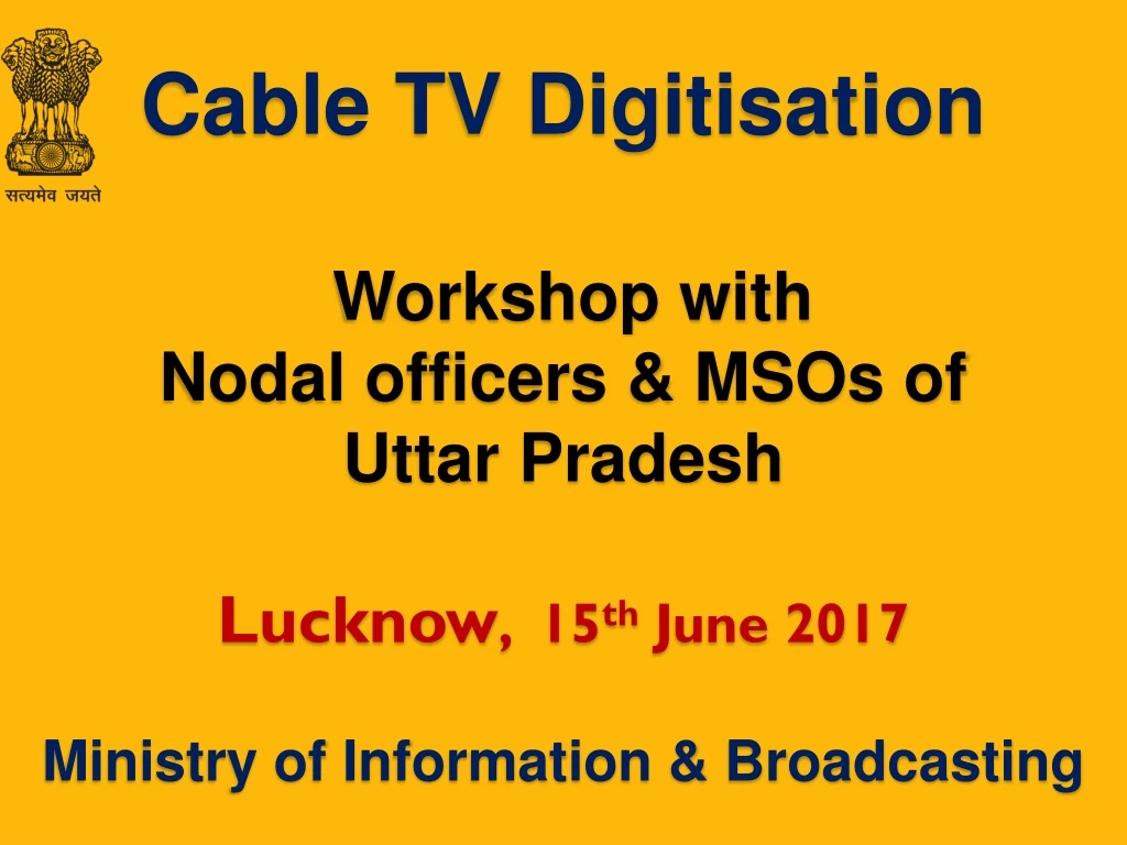 cable tv digitisation workshop with nodal