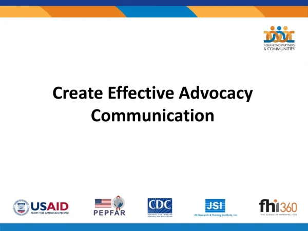 Create Effective Advocacy Communication