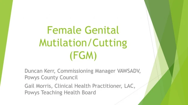 Female Genital Mutilation/Cutting (FGM)