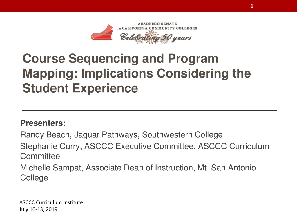 course sequencing and program mapping implications considering the student experience