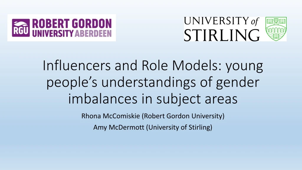 influencers and role models young people s understandings of gender imbalances in subject areas