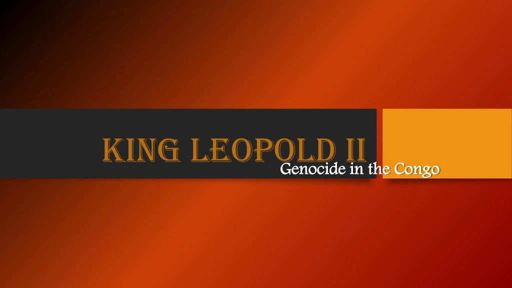 king leopold ii
