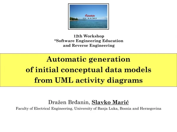 Automatic generation of initial conceptual data models from UML activity diagrams