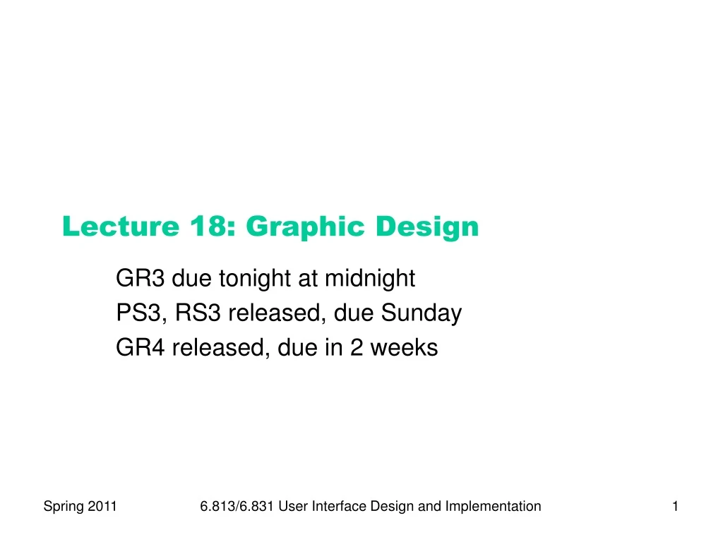 lecture 18 graphic design