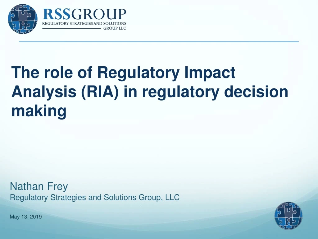 the role of regulatory impact analysis
