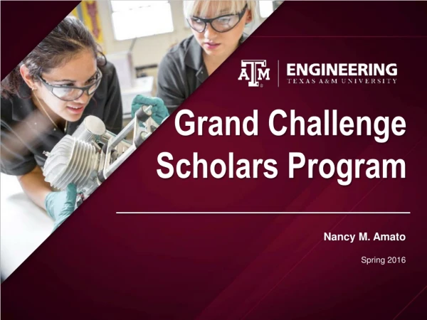 Grand Challenge Scholars Program