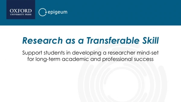 Research as a Transferable Skill