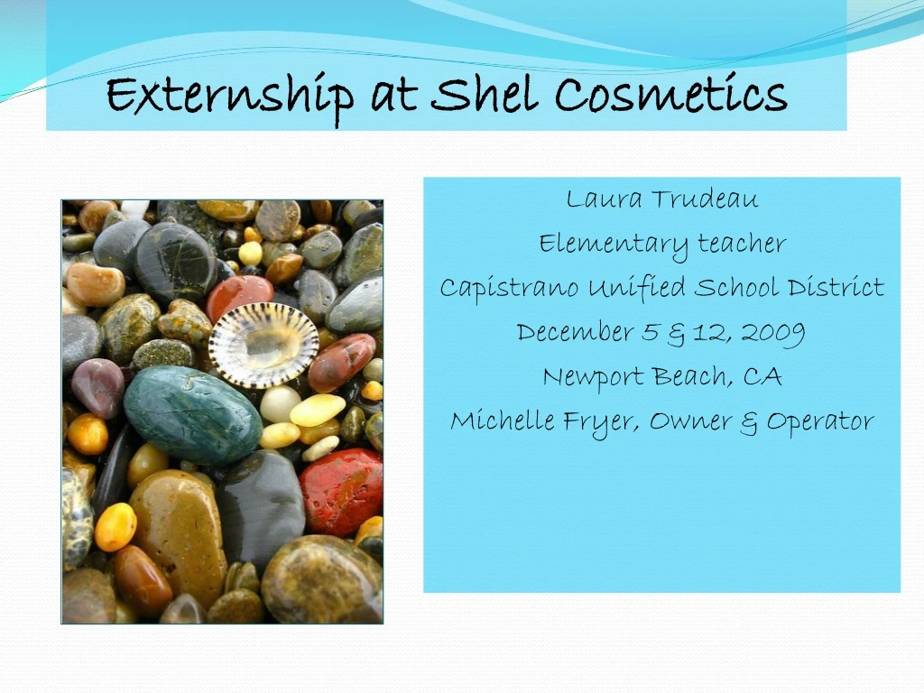 externship at shel cosmetics