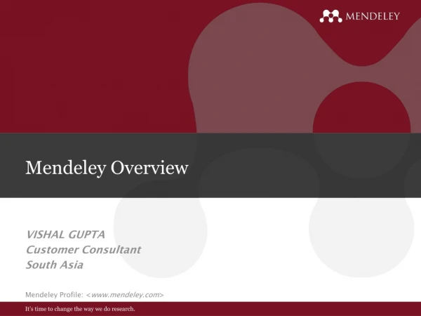 Mendeley Overview