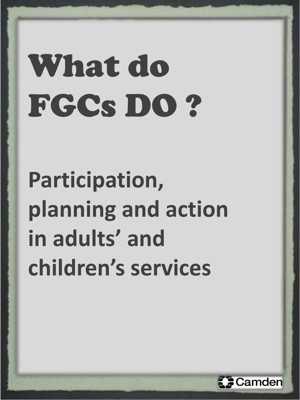 what do fgcs do participation planning and action