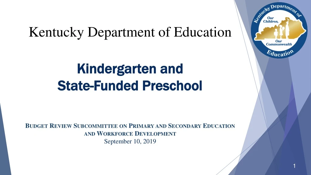 kentucky department of education kindergarten