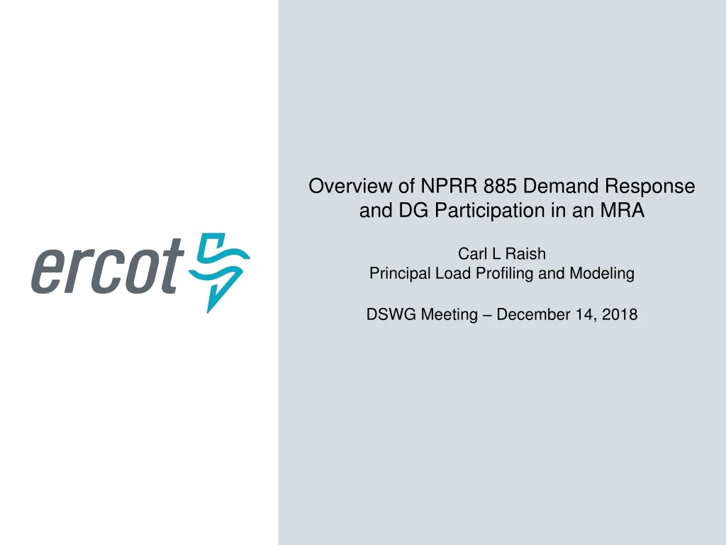 overview of nprr 885 demand response