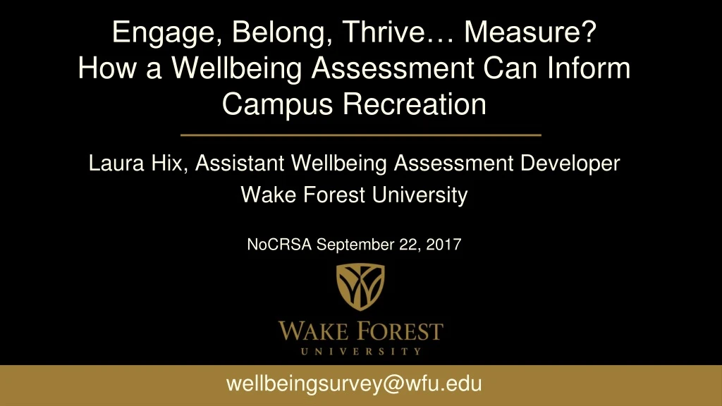 engage belong thrive measure how a wellbeing assessment can inform campus recreation