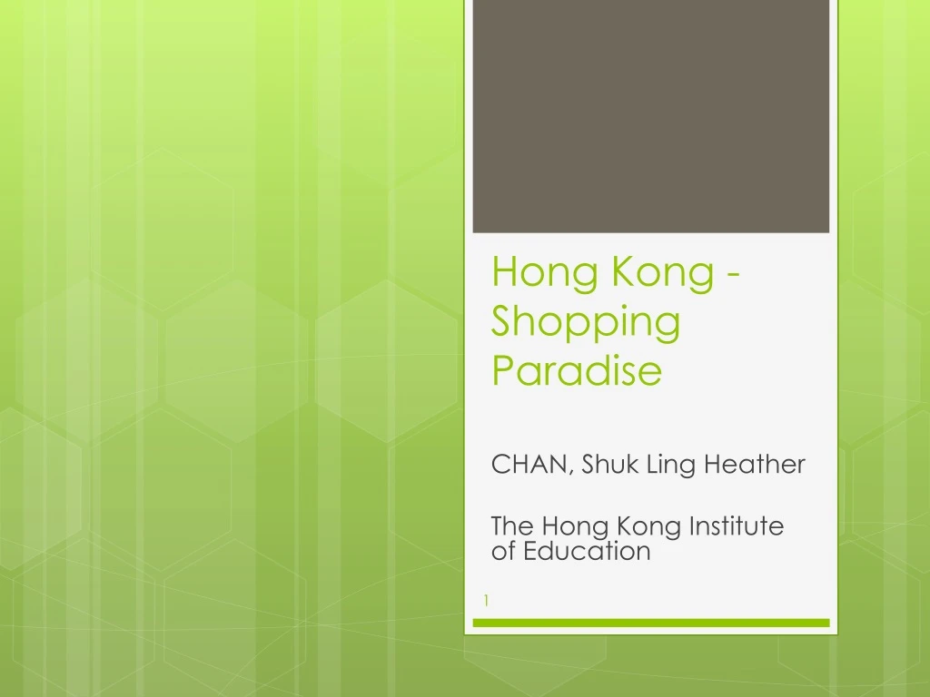 hong kong shopping paradise