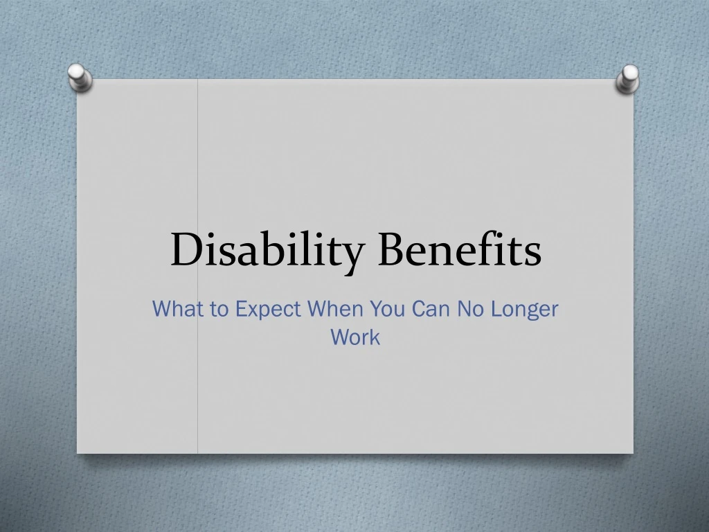 disability benefits