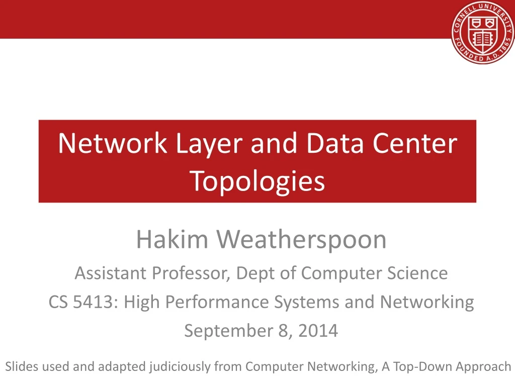 network layer and data center topologies