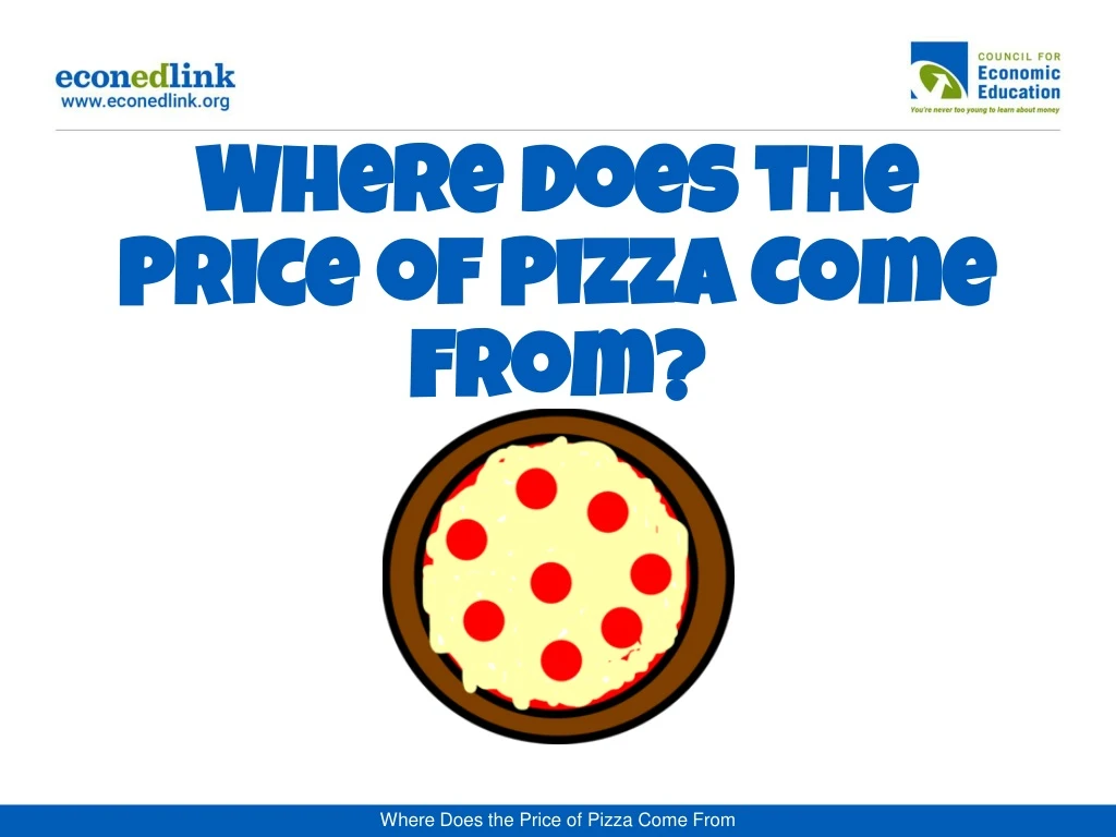 where does the price of pizza come from