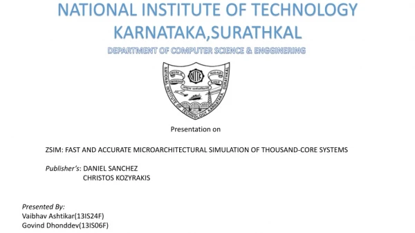 NATIONAL INSTITUTE OF TECHNOLOGY KARNATAKA,SURATHKAL