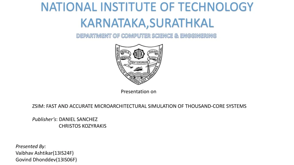 national institute of technology karnataka