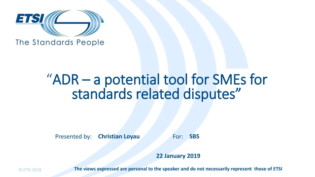adr a potential tool for smes for standards related disputes