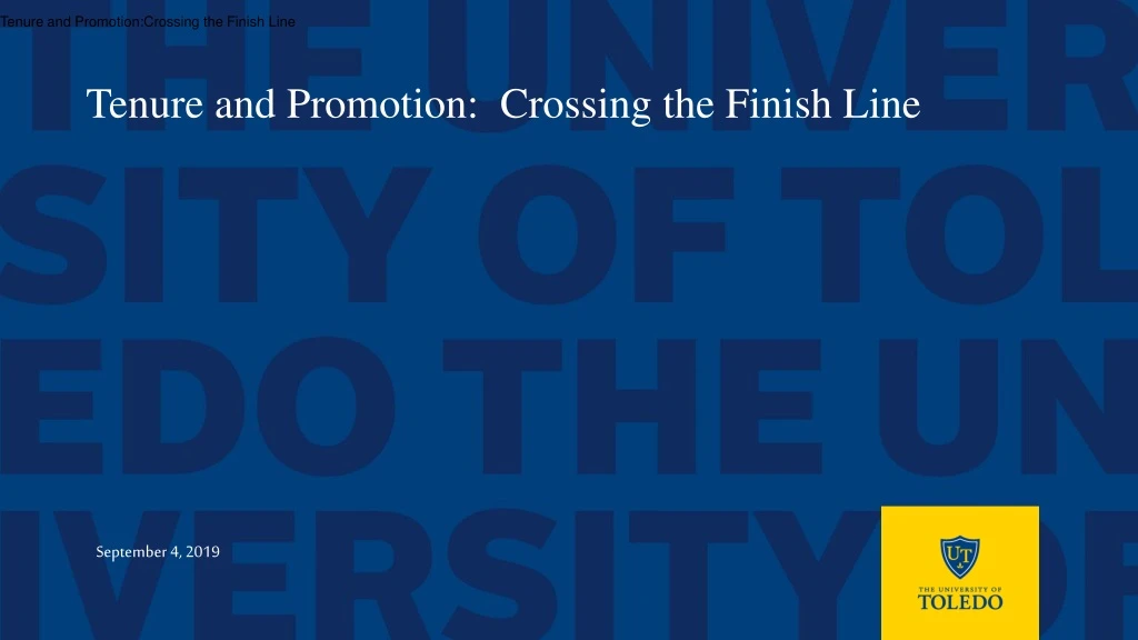 tenure and promotion crossing the finish line