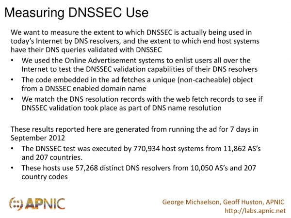 Measuring DNSSEC Use