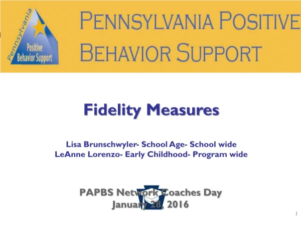 PAPBS Network Coaches Day January 28, 2016