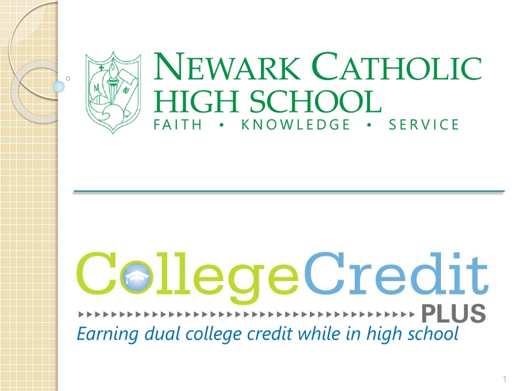 earning dual college credit while in high school