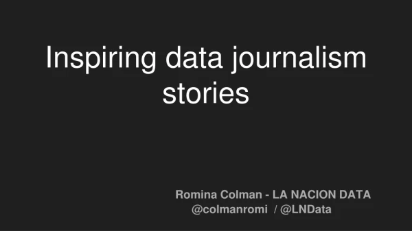 Inspiring data journalism stories