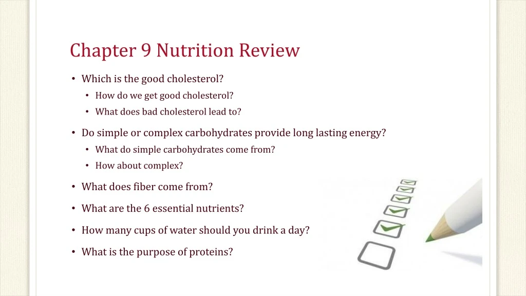chapter 9 nutrition review
