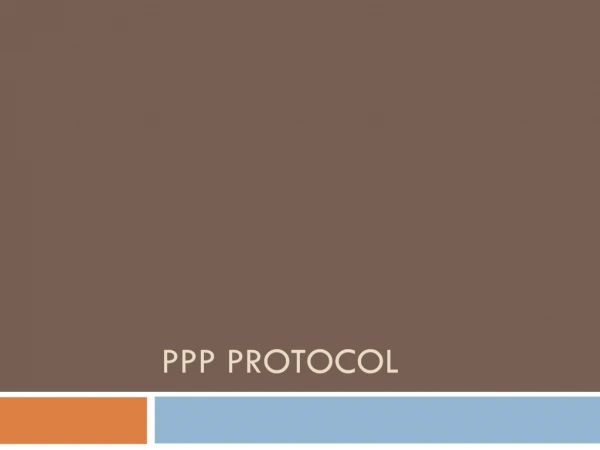 PPP Protocol