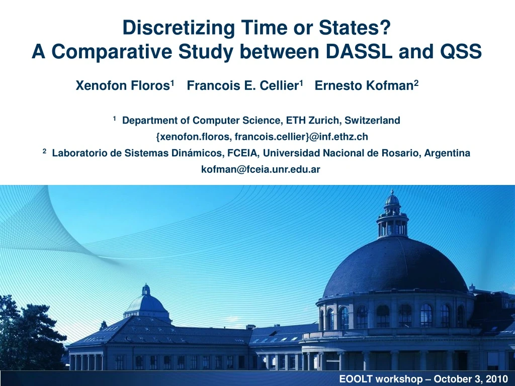 discretizing time or states a comparative study between dassl and qss