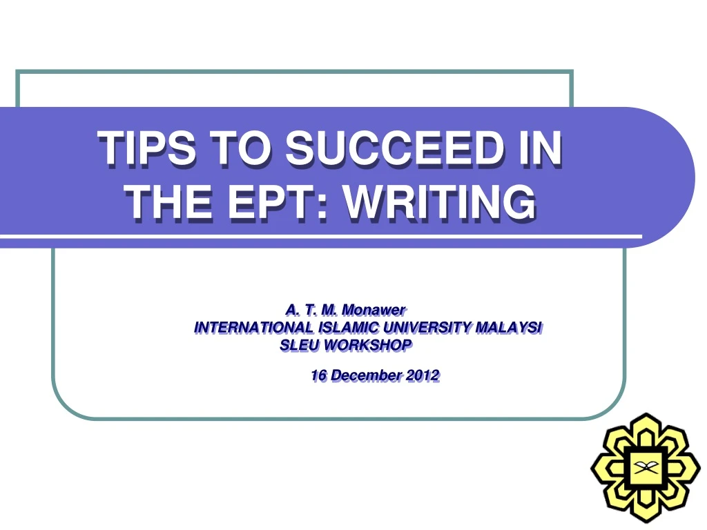 tips to succeed in the ept writing
