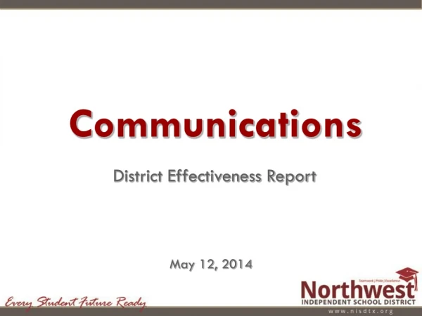 District Effectiveness Report