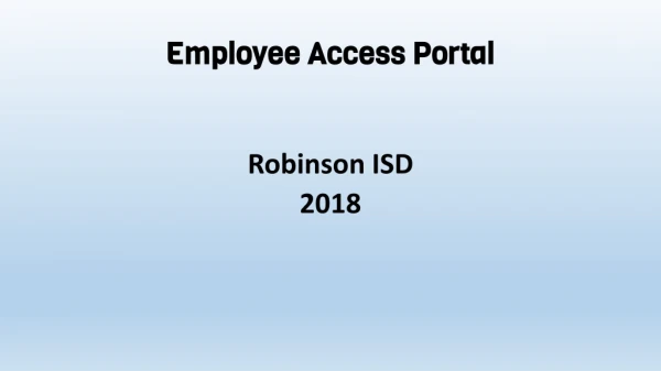 Employee Access Portal