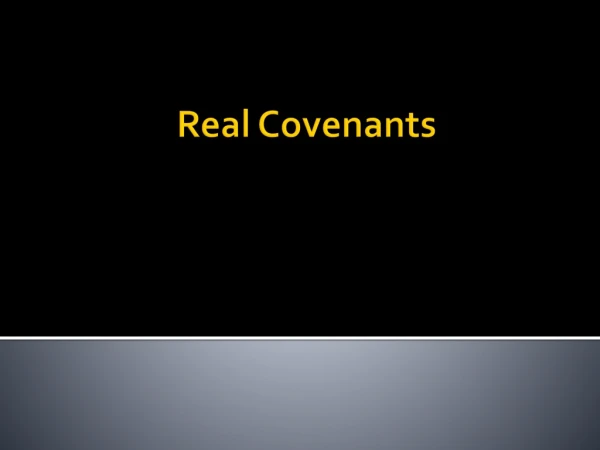 Real Covenants
