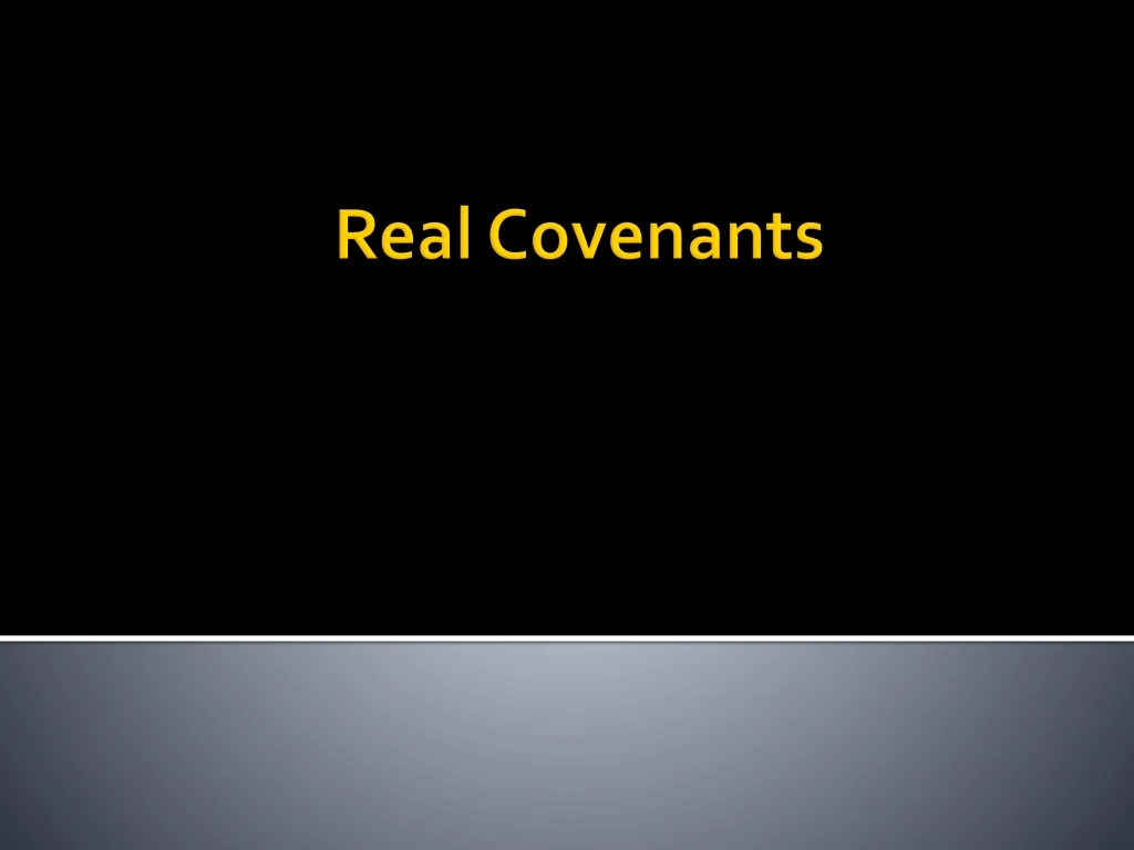 real covenants