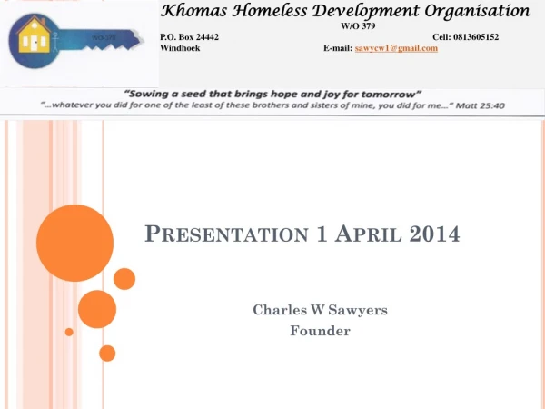 Presentation 1 April 2014