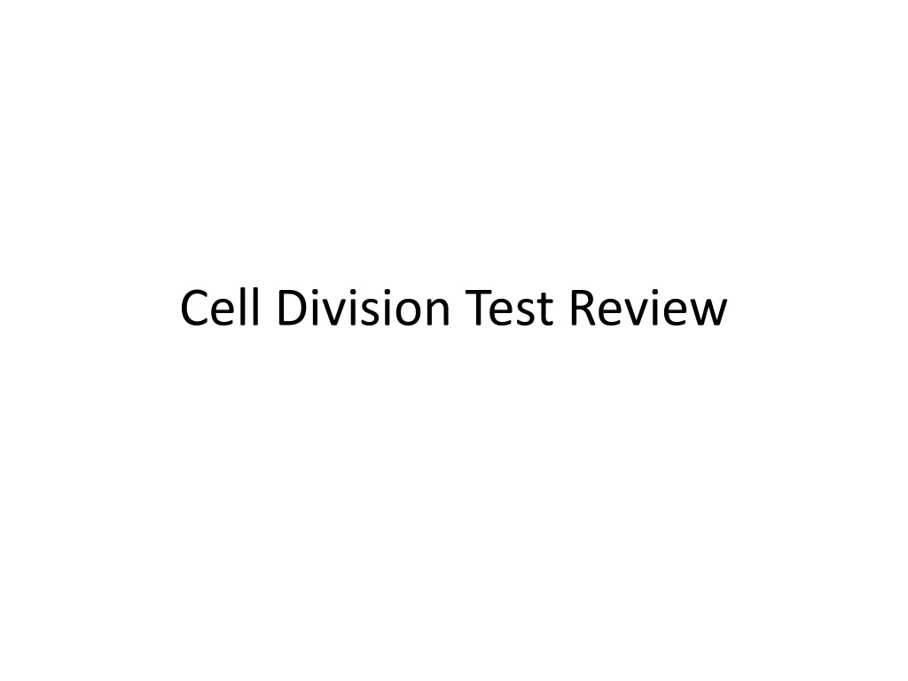 cell division test review