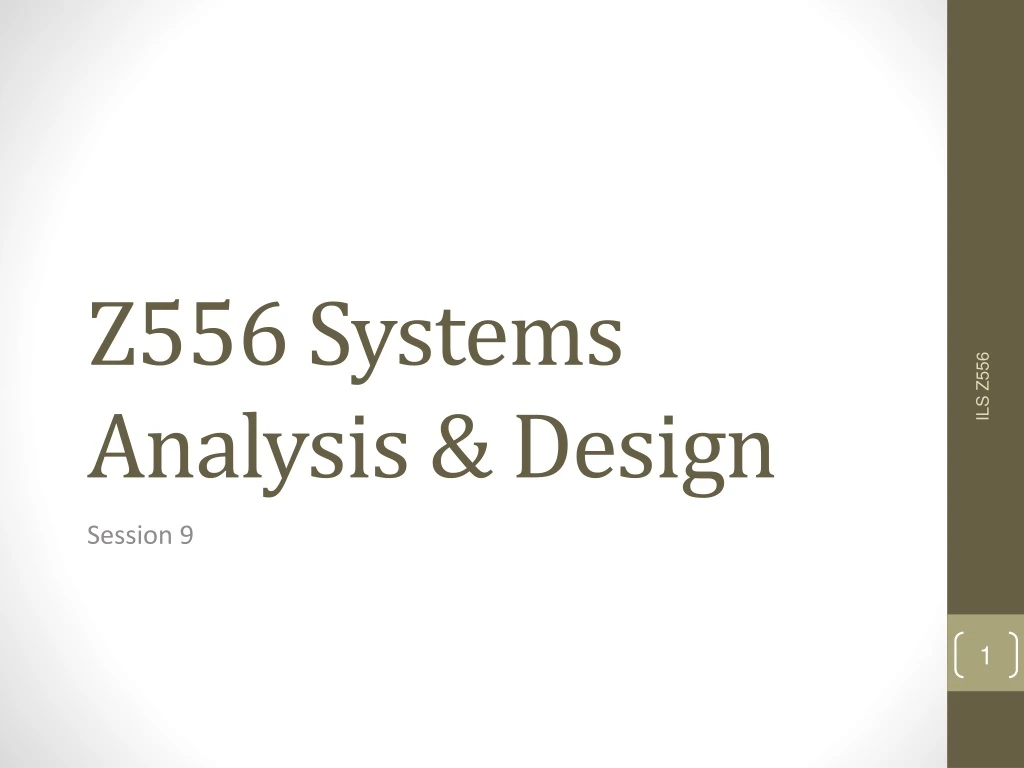 z 556 systems analysis design