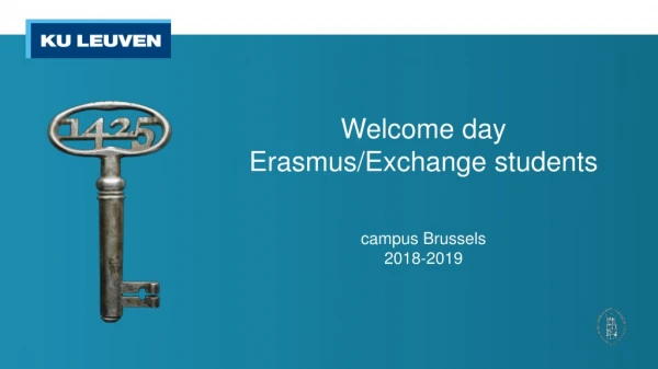 Welcome day Erasmus/Exchange students