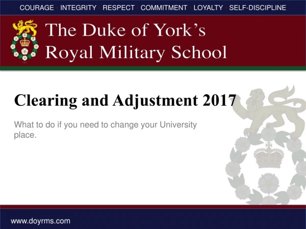 Clearing and Adjustment 2017