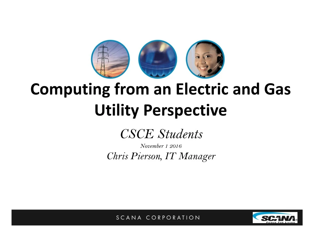 computing from an electric and gas utility perspective