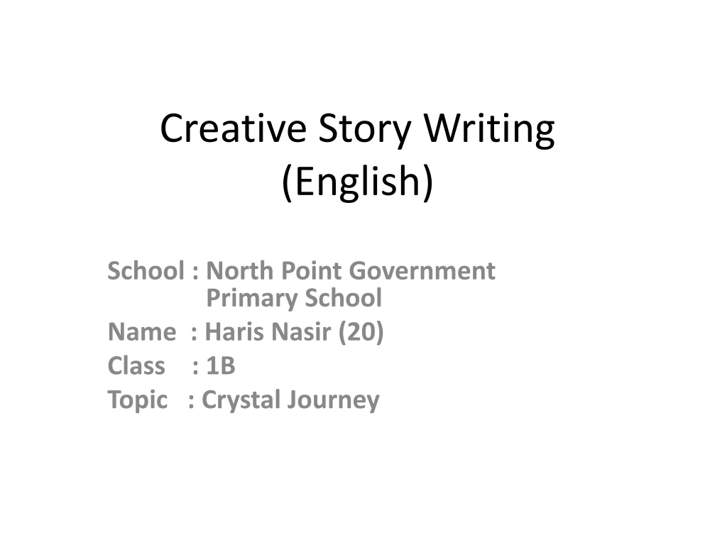 creative story writing english