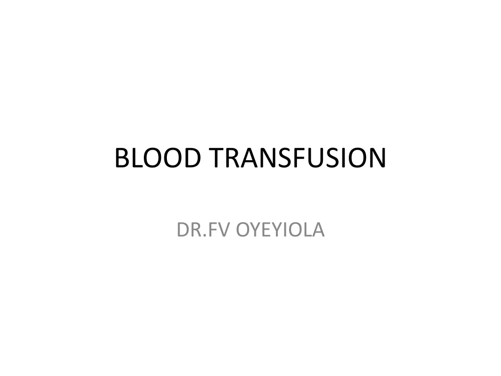 blood transfusion