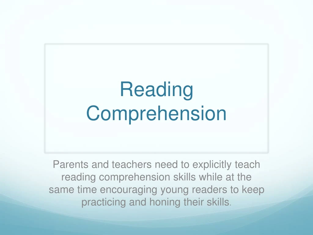 reading comprehension