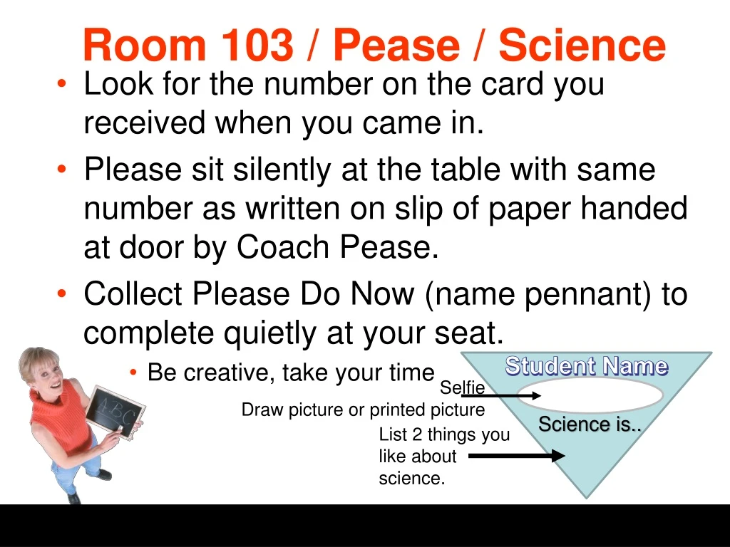 room 103 pease science